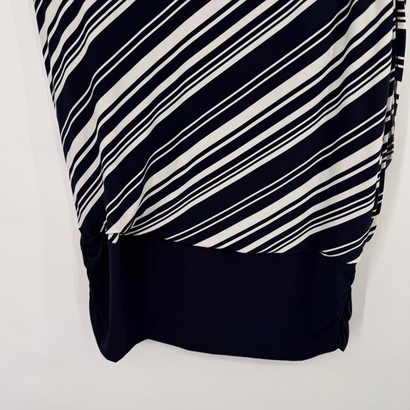 Chicos 3 Womens dark navy Striped Knit Top Size XL - Picture 6 of 11